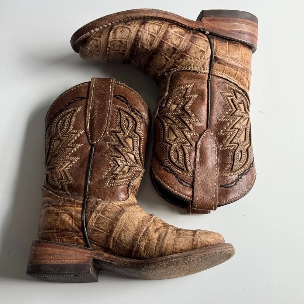 Hometown Kids Brown Leather Boots Size 3.5 | 16 Mexico